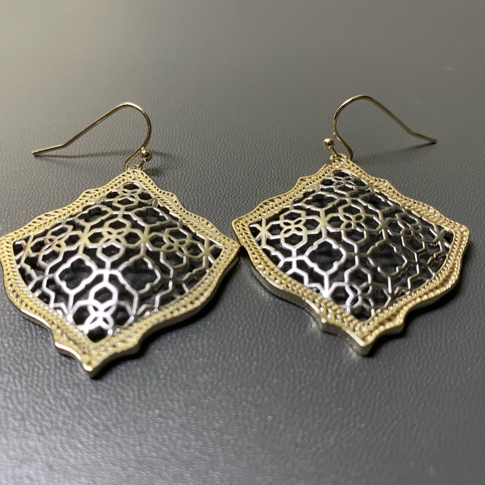 Kendra Scott Kirsten Drop Earrings - Silver Mix/Gold